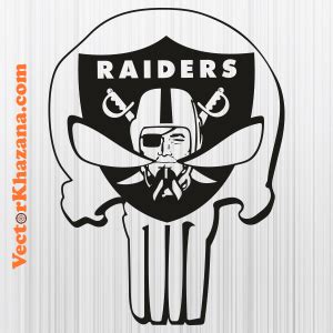 Oakland Raiders Punisher Skull SVG | Punisher Skull PNG