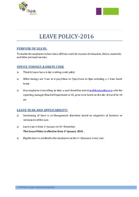 (PDF) LEAVE POLICY-2016