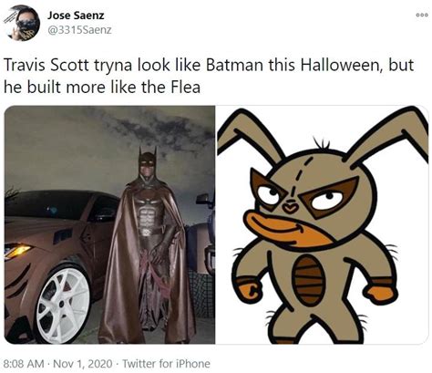 Travis Scott tryna look like Batman this Halloween, but he built more ...