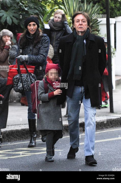 Sir Paul McCartney with wife Nancy Shevell and his daughter Beatrice ...