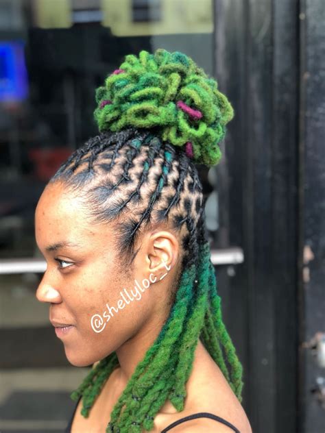 Colored locs Short Dreadlocks Styles, Dreadlock Styles, Curly Hair Styles, Natural Hair Styles ...