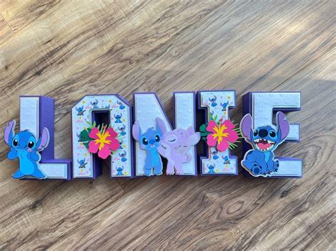 Stitch 3D Letters / Stitch Party Decorations / Stitch Birthday Decorations / Stitch Birthday ...