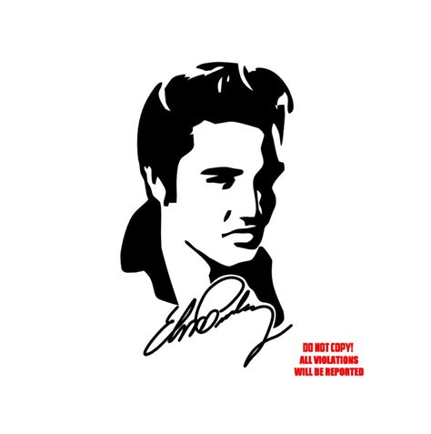 ELVIS PRESLEY Vinyl Decal Sticker. Window, Wall, Car, Truck, Bumper the ...