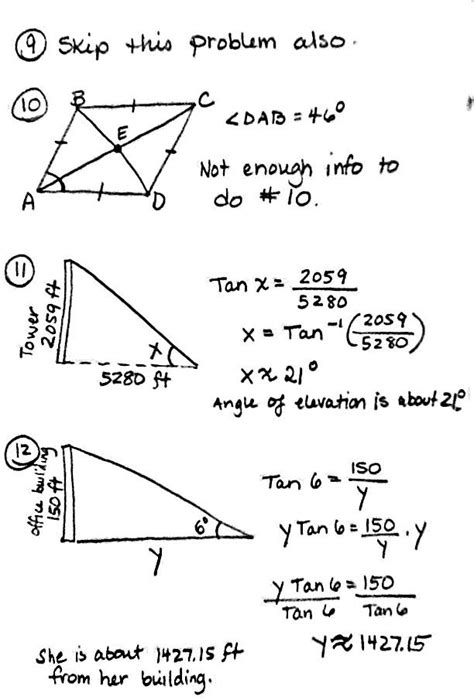 15 Right Triangle Trigonometry Word Problems Worksheets / worksheeto.com