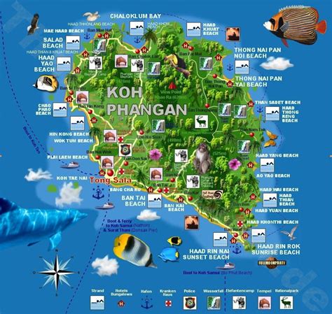 Land for sale Koh Phangan Map, Koh Phangan Map, Haad Salad map, haad ...