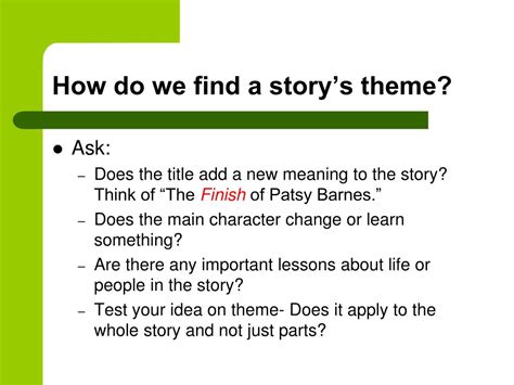 PPT - Short Story - Theme PowerPoint Presentation, free download - ID:2810076