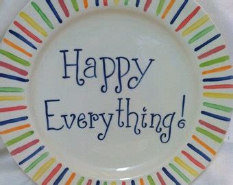 Happy Everything Plate in Multi Colors Can be Made in Your | Etsy