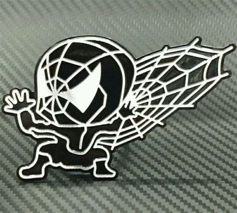 Spiderman Marvel Dc Comic Symbol hard plastic metallic car sticker Black | Badges, Decals ...