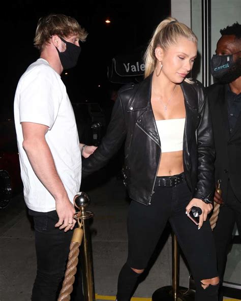 Josie Canseco in a Black Jacket Steps Out for Dinner with Logan Paul in West Hollywood 06/13 ...