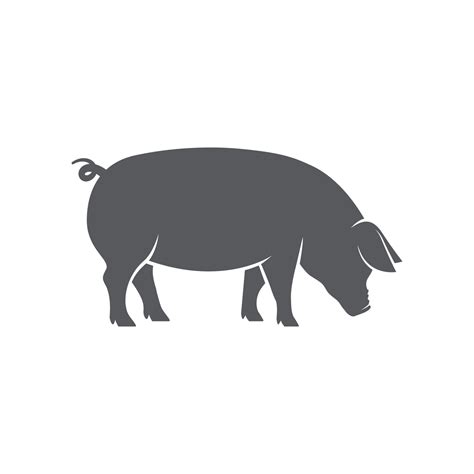 Pig pictogram icon vector. Vector illustration of pig silhouette. pork ...