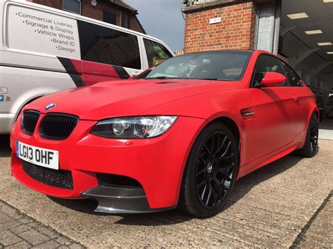 BMW M3 Red Matte Wrap London