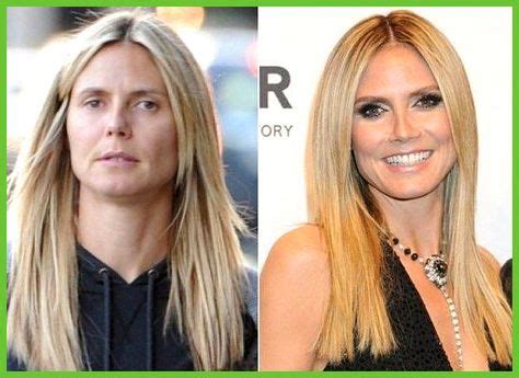 Heidi Klum | The power of make-up: Celebrities before and after Unbelievable ma ..., # ...