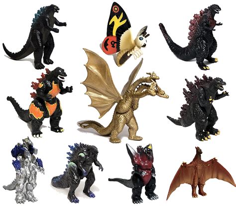 Buy TwCare Set of 10 Godzilla Toys, Movable Joint Action Figures, King of The Monsters vs Kong ...