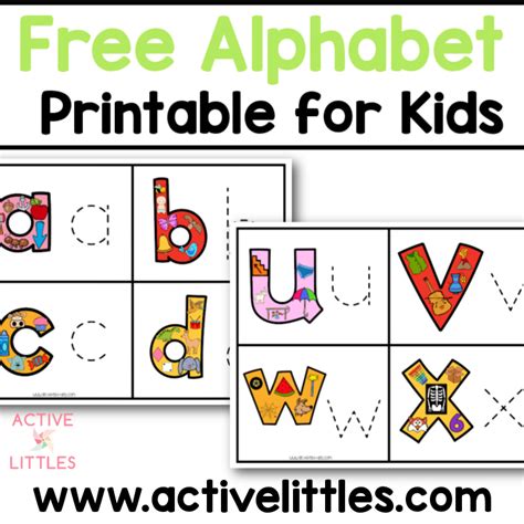 Free Alphabet Tracing Printable for Kids - Active Littles