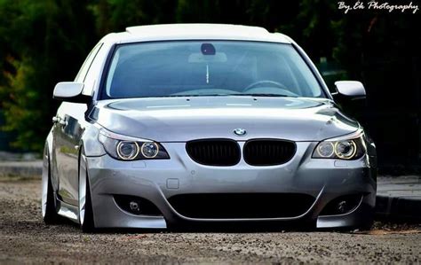 BMW E60 5 series silver slammed | Autók