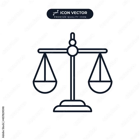 Law scale icon symbol template for graphic and web design collection logo vector illustration ...