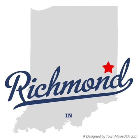 Map of Richmond, IN, Indiana