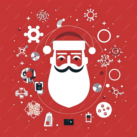 Premium Vector | Vector flat illustration santa claus christmas 2023