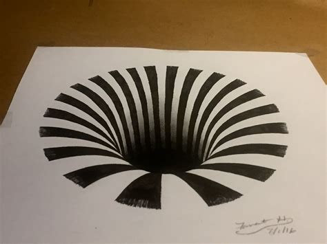 3D Anamorphic Illusion hole | 3d art drawing, Art drawings, Drawings