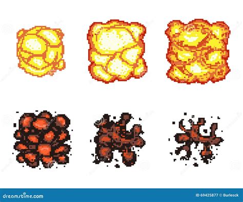 Explosion Animation For Game Vector Illustration | CartoonDealer.com ...