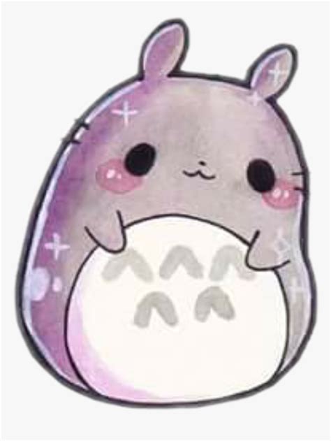 Totoroo So Cuteee Totoro Kawaii Cute Strangeanima - Kawaii Cute Animal Drawings, HD Png Download ...