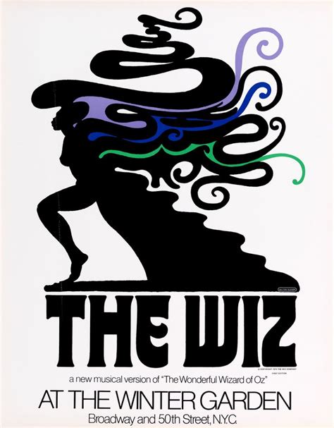 The Wiz opened on January 5, 1975 at the Majestic Theatre on Broadway. | Broadway posters, The ...