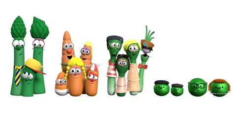 Veggie Family and Friends Render (90s) by liamandnico on DeviantArt