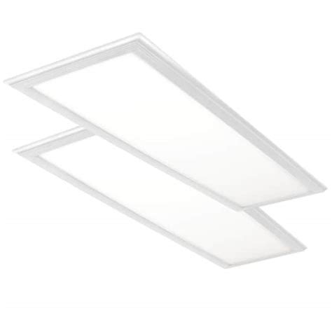 Commercial Electric White X 25W Dimmable Integrated LED 1900 Lumens Edge-Lit Flat Panel ...