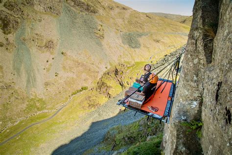 Would you try this extreme 'cliff camping' experience?