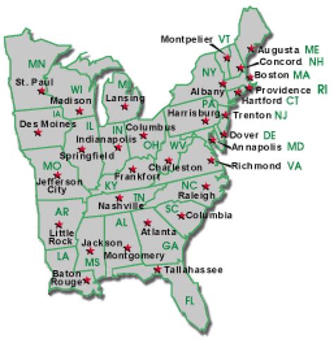 Map Of Eastern United States With Cities Printable Map | Printable Map Of USA