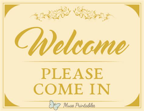 Printable Welcome Please Come In Sign