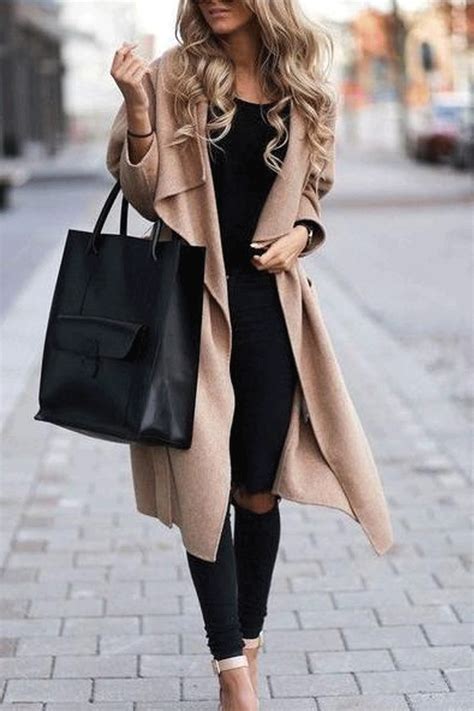 Casual Lapel Collar Plain Irregular Thin Long Windbreak Coat | Fall fashion coats, Work outfits ...