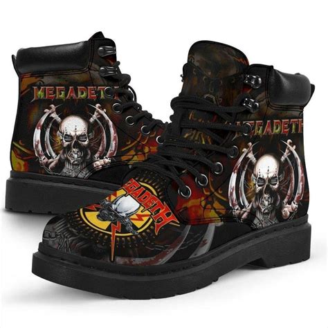 Megadeth Rock Band A86 Boots For Lover Working Boots Leather Boots ...