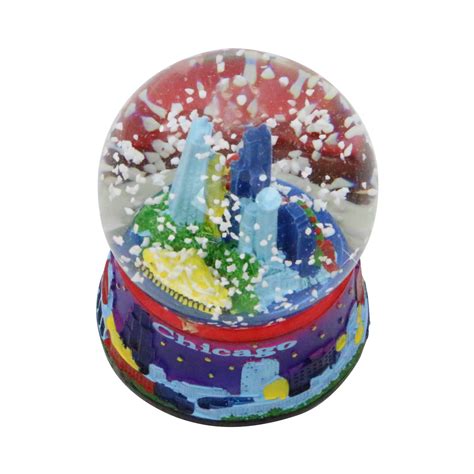 Chicago Snow Globe 3.5 Inch Colorful