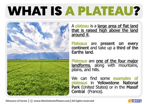 What is a Plateau | Definition of Plateau