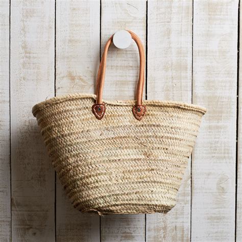 The Long Handle French Market Baskets - hand made in 5 Colours | The Eco Table