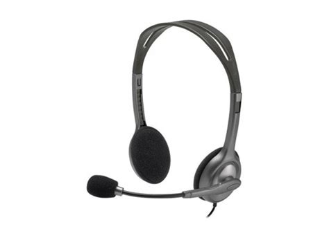 Logitech H111 Wired Over The Head Stereo Headset With Noise Canceling Mic (981-000593) – Grey ...