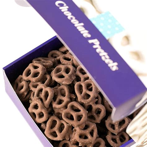 Funtasty Gourmet Milk Chocolate Covered Mini Pretzels, Gift Box 40 ...