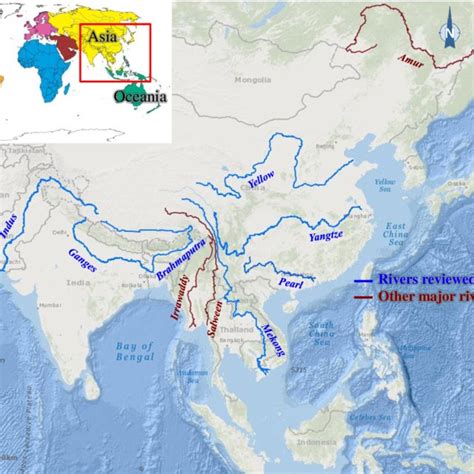 Major river systems of South, Southeast, and East Asia that belong to... | Download Scientific ...