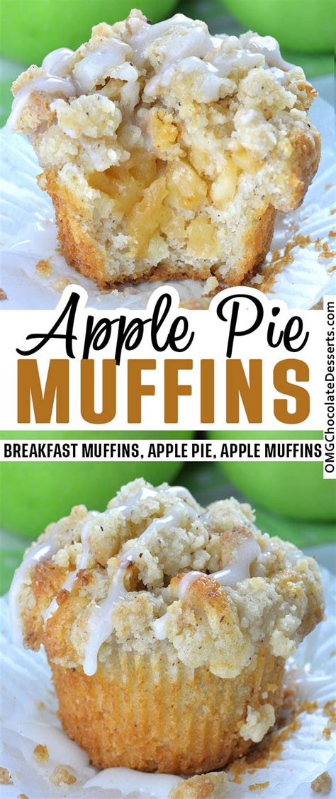 Apple Pie Muffins with Streusel Crumbs - OMG Chocolate Desserts