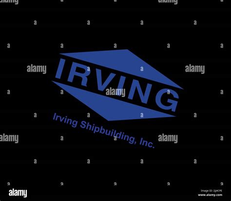 Irving Shipbuilding, Rotated Logo, Black Background B Stock Photo - Alamy