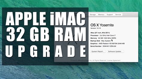 iMac Ram Upgrade: Upgrade the Ram of Apple iMac mid 2011 to 32GB - YouTube