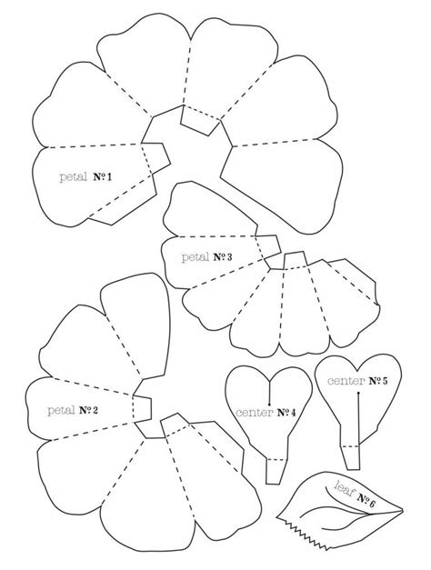 Pop Up Flower Card Template Printable