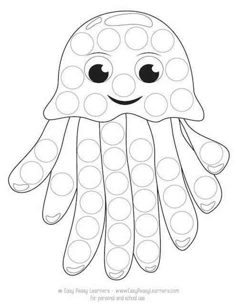 Free Sea Animals Do a Dot Printables | Do a dot, Ocean animals preschool, Toddler art