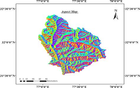 Aspect Map of Beas basin. | Download Scientific Diagram