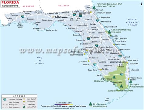 National Parks in Florida | National Parks in Florida Map