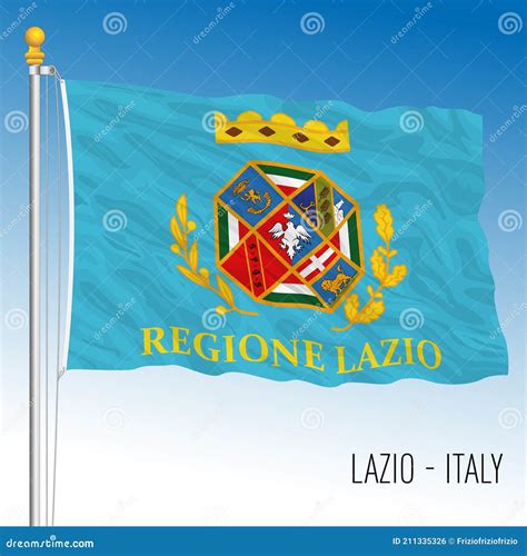 Lazio, Flag of the Region, Italy Stock Vector - Illustration of arms ...