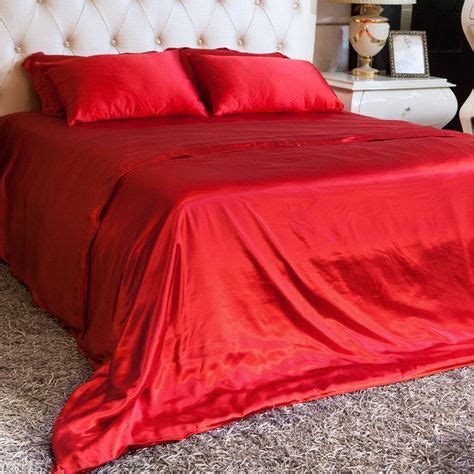 Red Silk Bed Linen | Silk sheets, Silk bedding, Home decor