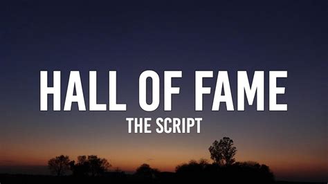 The Script - Hall of Fame (Lyrics) - YouTube