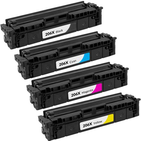 HP 206X Toner Cartridge Set, High Yield | 4 Pack | 1ink.com